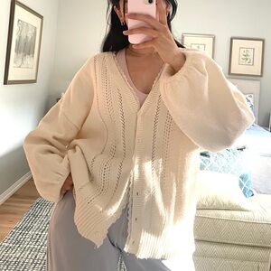 Princess Polly Oakleigh Cardigan - Cream L/XL